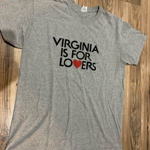 Virginia is for Lovers vintage tee. Grey. Large.